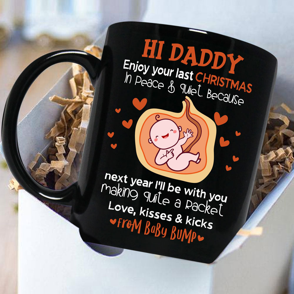 Christmas Gift For Expecting Dad Making Quite A Racket Christmas Mug