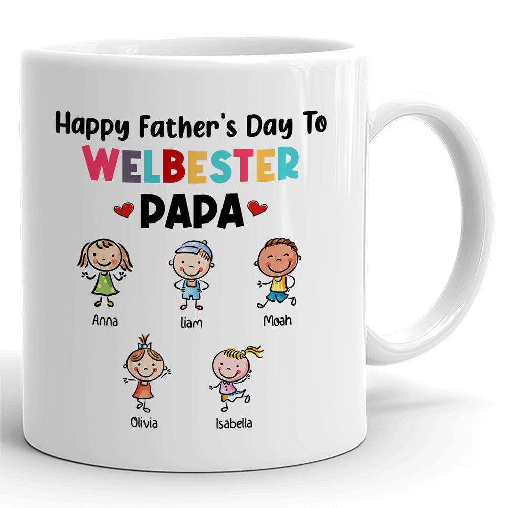 Happy Father's Day To Welbester Papa Personalized Mug