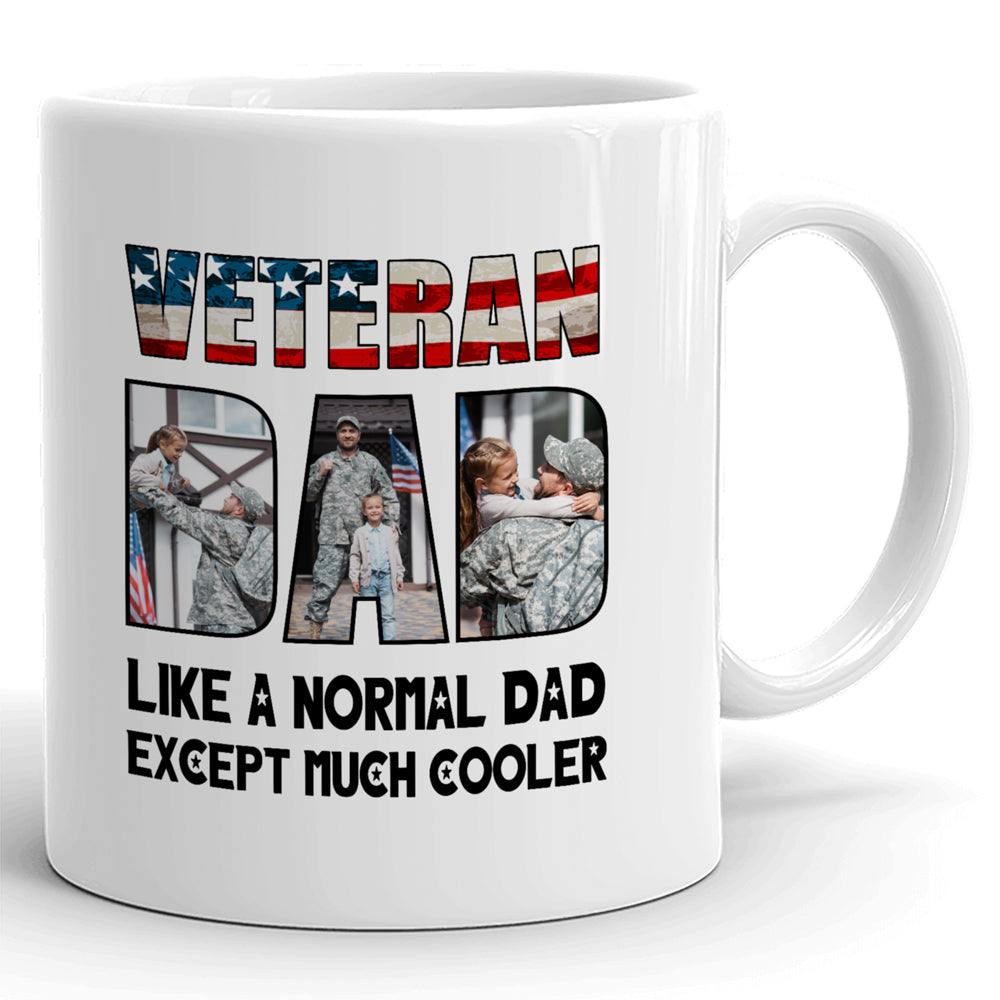 Veteran Dad Except Much Cooler Gift From Children Personalized Mug