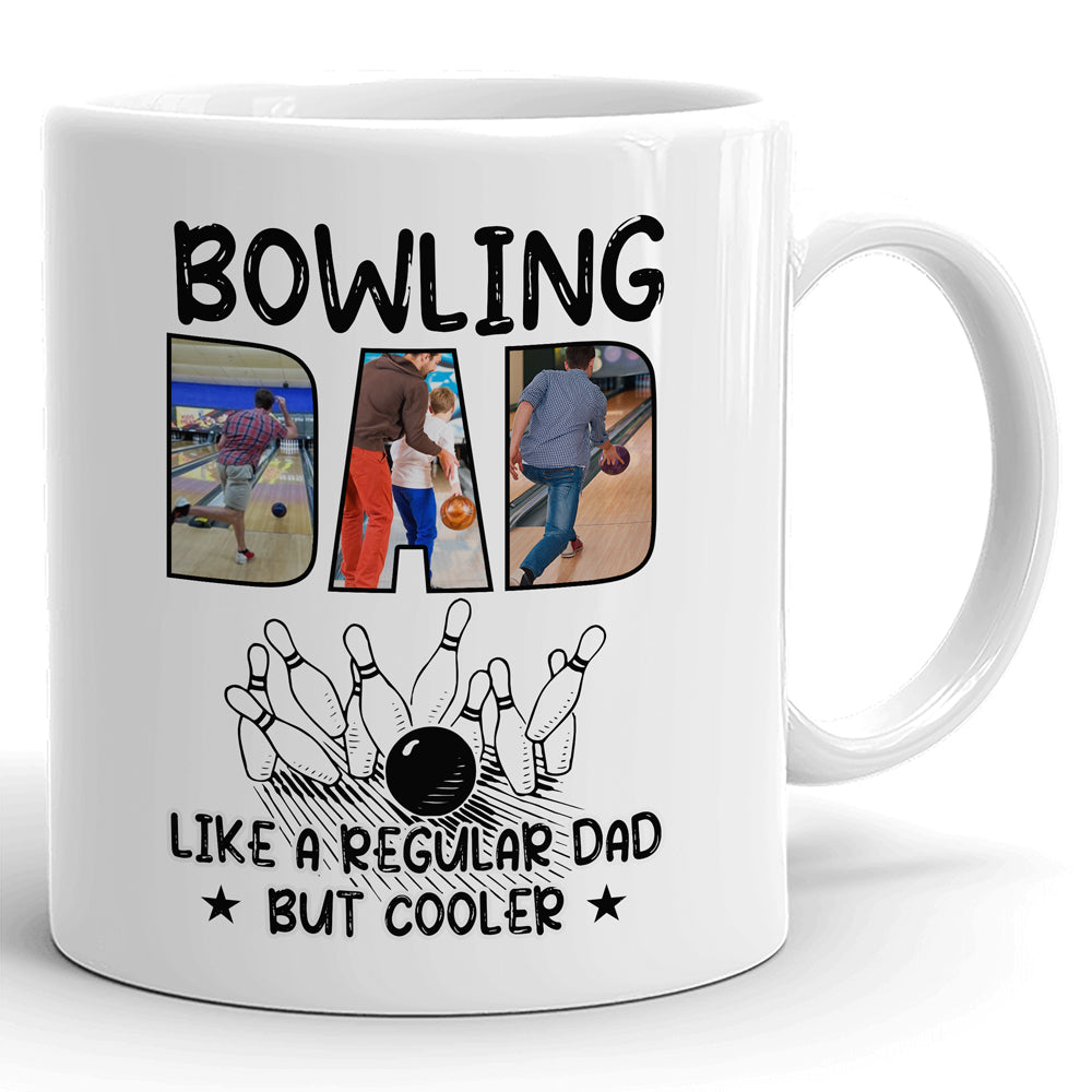 Bowling Dad Regular But cooler Gift From Children Personalized Mug