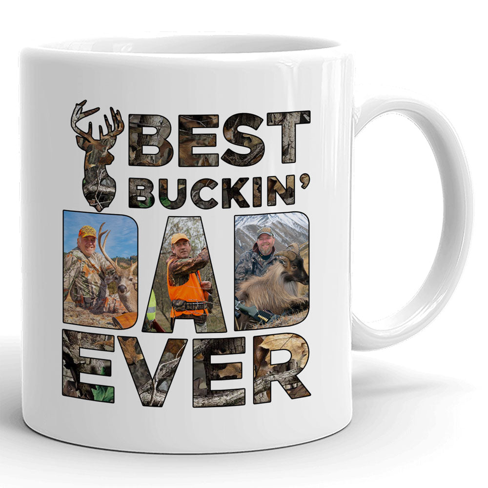 Best Buckin' Dad Ever Gift For Hunting Dad Personalized Mug