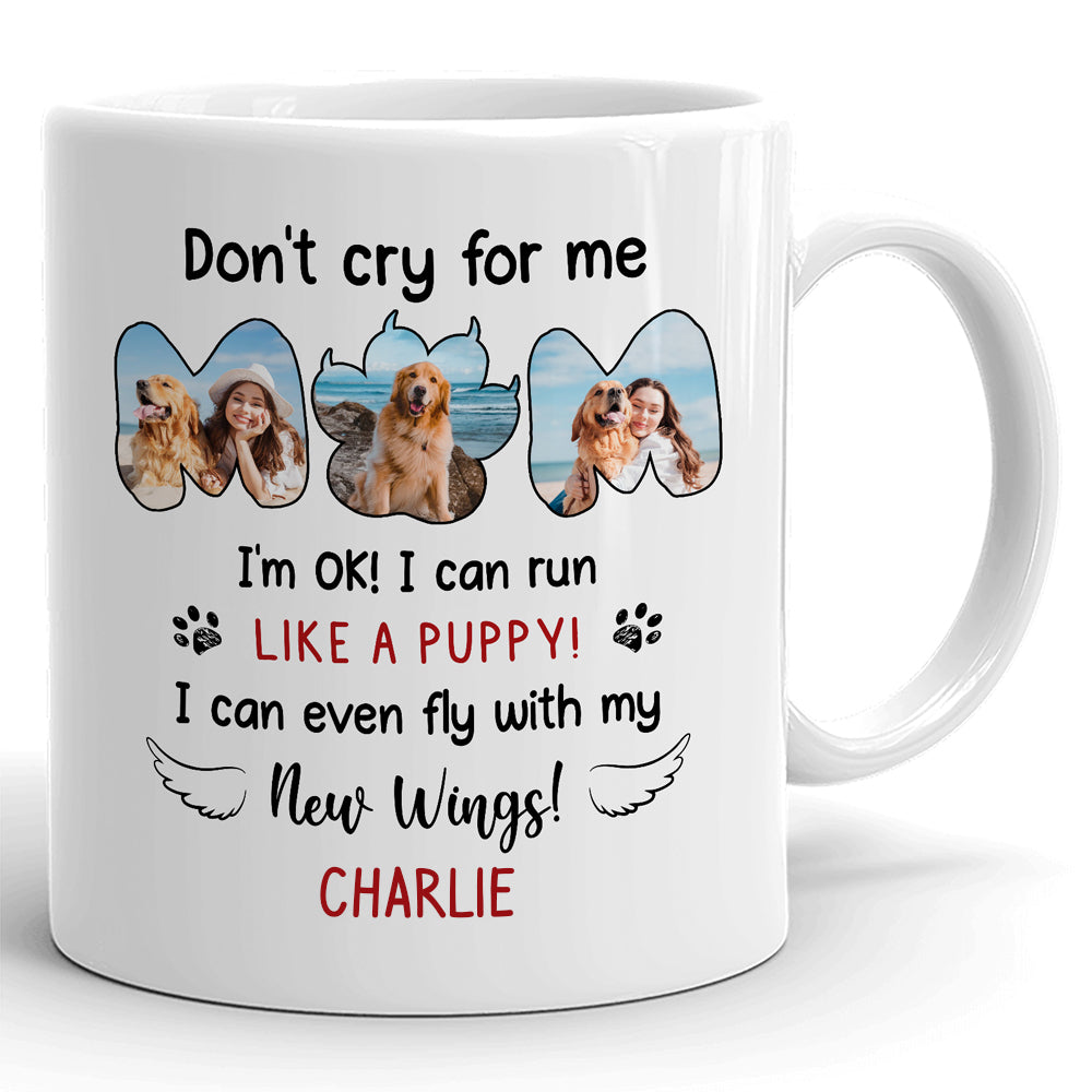 Dog Mom Gift Memorial Pet Don't Cry For Me Personalized Mug