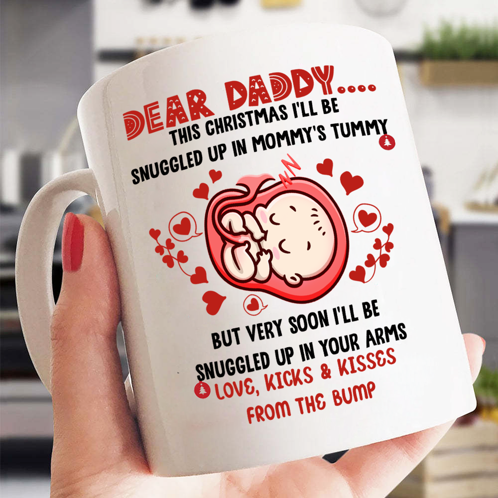 Baby Bump Saying Funny Christmas Gift For Expecting Father Dad To Be