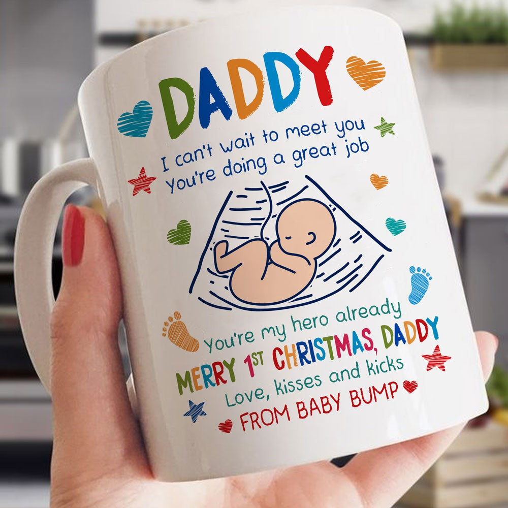 Christmas Gift For Dad To Be My Hero Color Mug