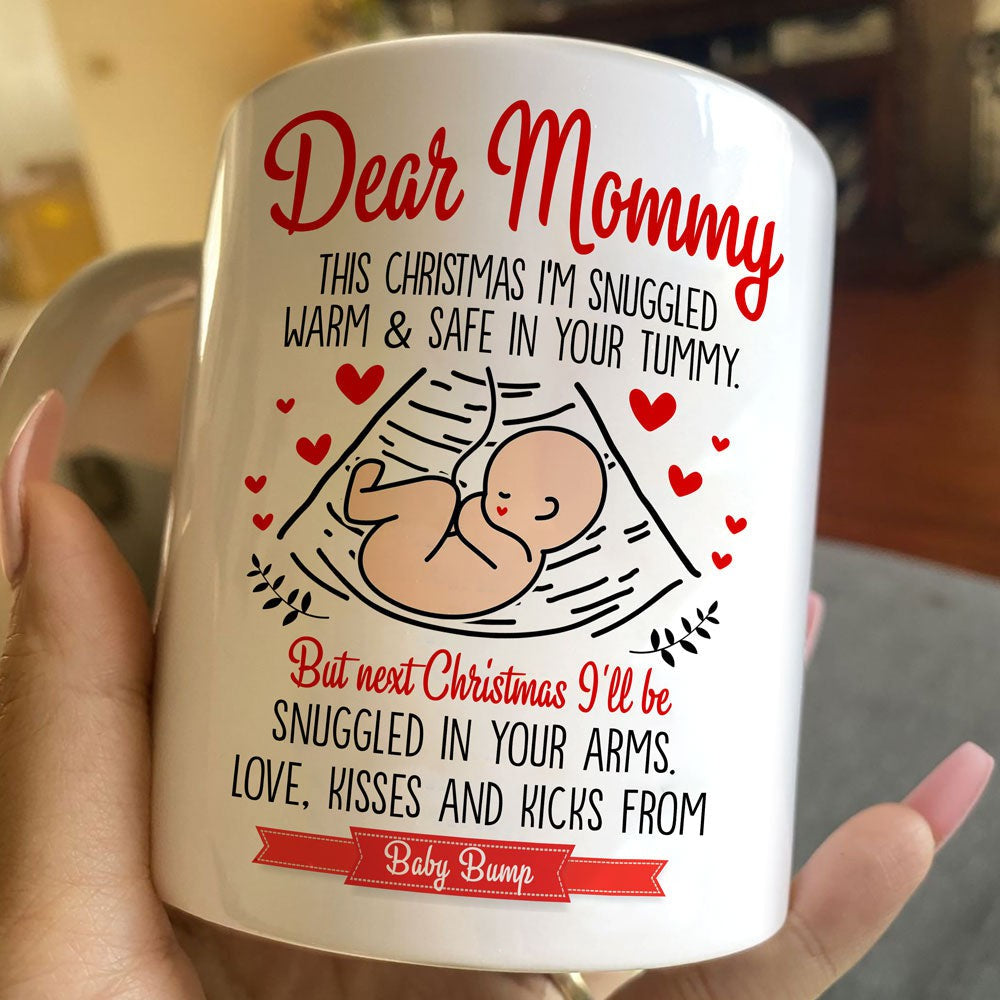 Christmas Gift For Mom Warm &amp; Safe In Your Tummy Mug