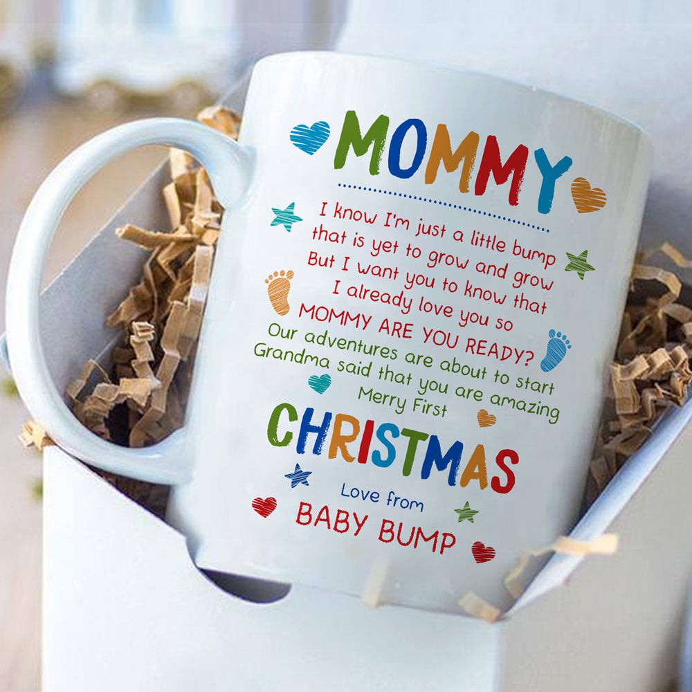 Christmas Gift For Mommy Just a Bump Colors Mug