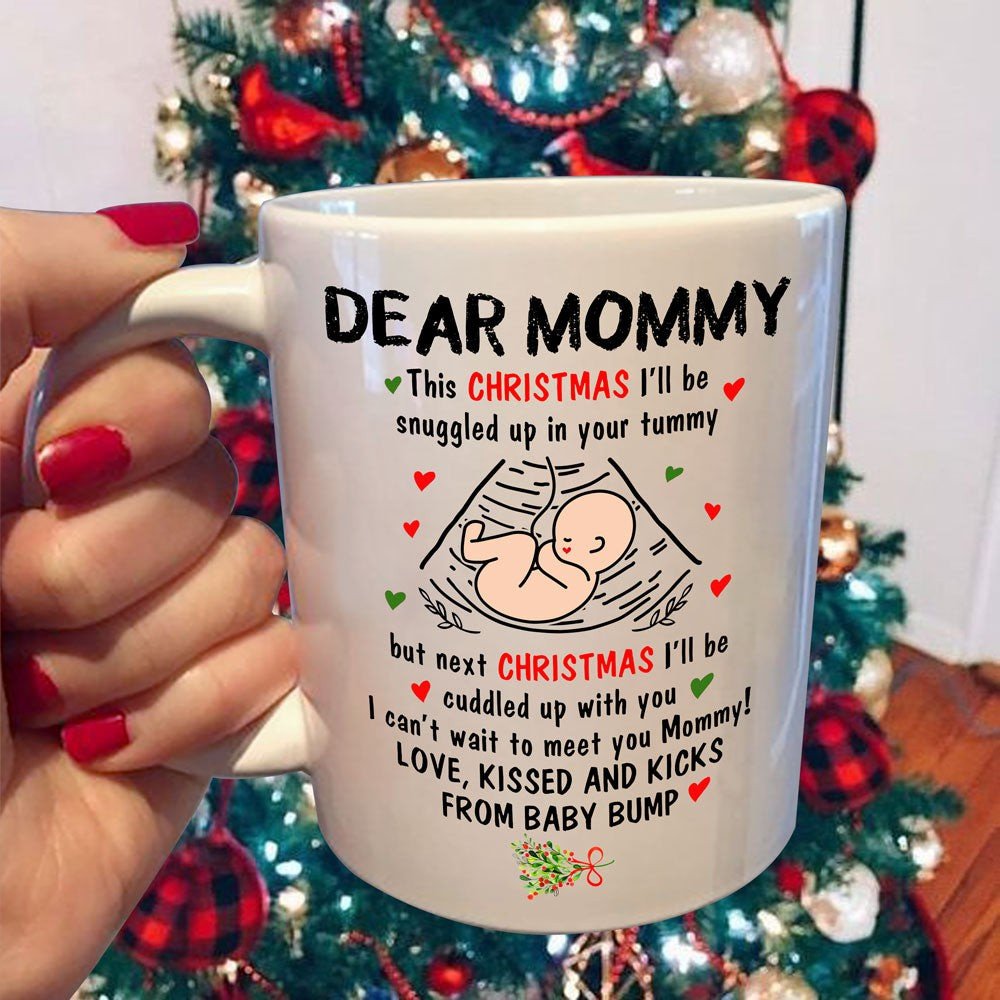 Christmas Gift For Mom To Be Snuggled Up Mug