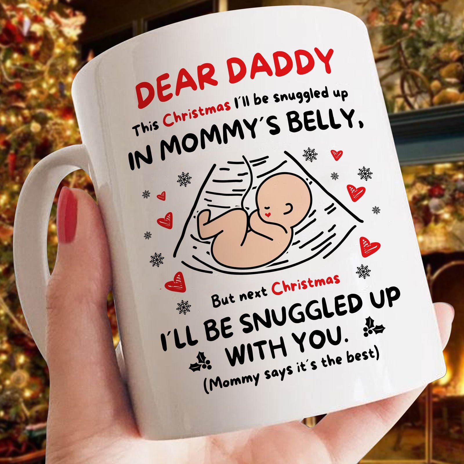 Christmas Gift For Dad To Be Snuggled Up Next Christmas Mug