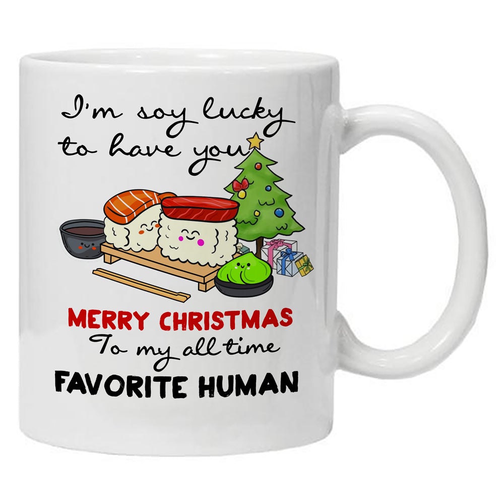 Boyfriend Husband I'm Soy Lucky to Have You Funny Personalized Mug