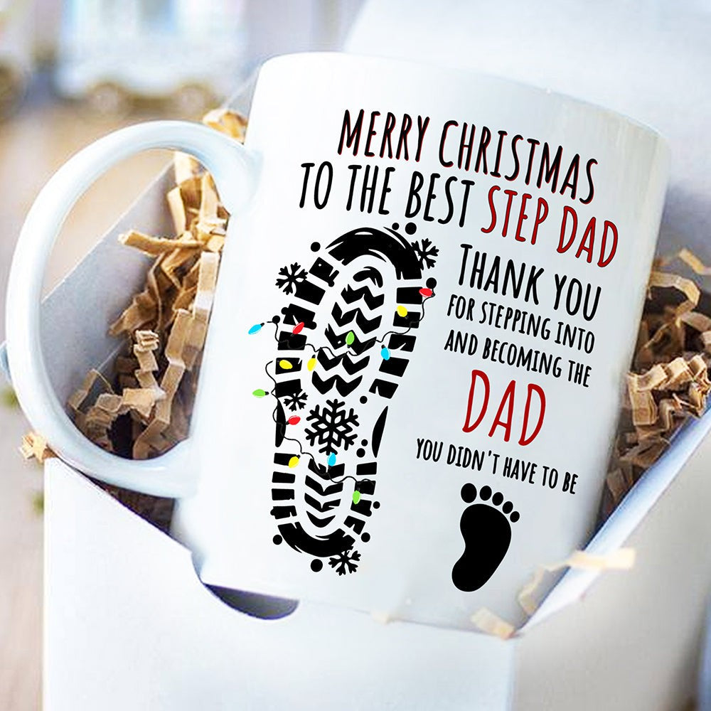 Christmas Gift For Step Dad Mug, Gift For Step Dad