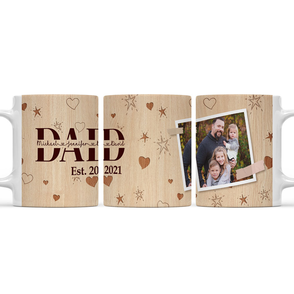 Dad Est With Kids Photo Mug Personalized Gift For Dad