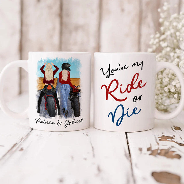 Personalized You Are My Ride Or Die Best Friend Gift For Biker Mug