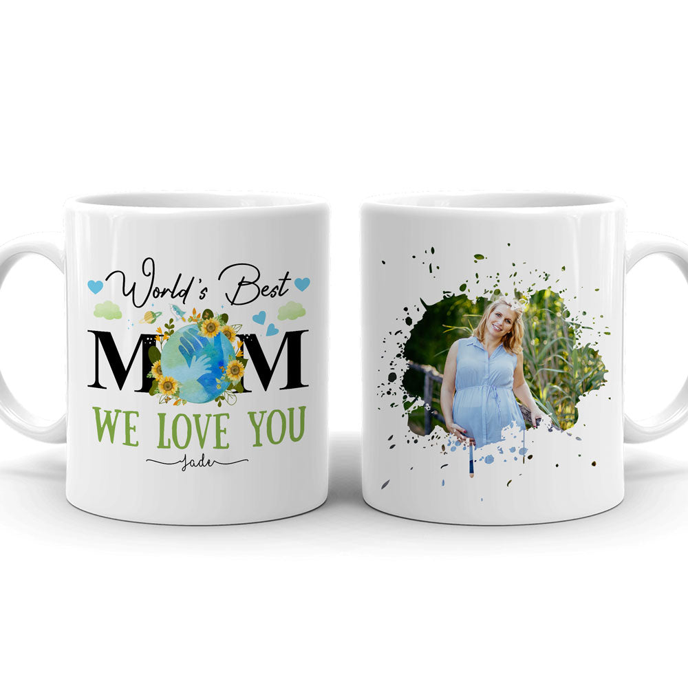 World's Best Mom Sunflowers Love You Mugs Personalized Gift For Mom