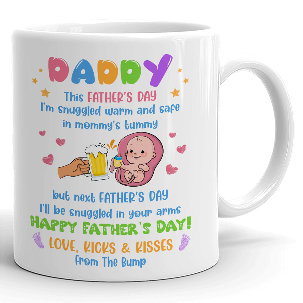 Beer Daddy Father's Day Mugs Personalized Gift For Expecting Dad