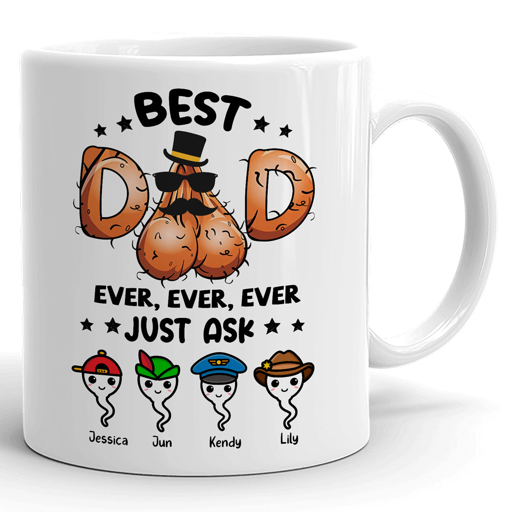 Best Dad Ever Sperm Funny Mugs Personalized Gift For Dad