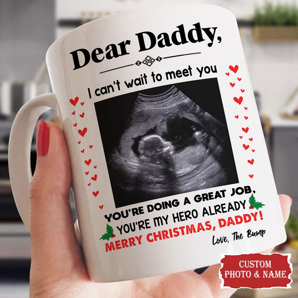 You're My Hero Christmas Mugs Personalized Gift For Expecting Dad