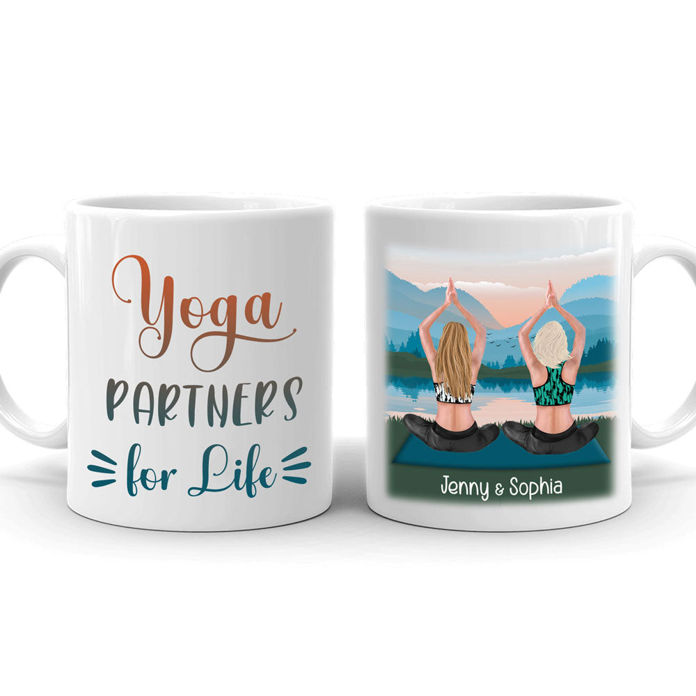 Yoga Partners For Life Personalized Mug Gift For Best Friend