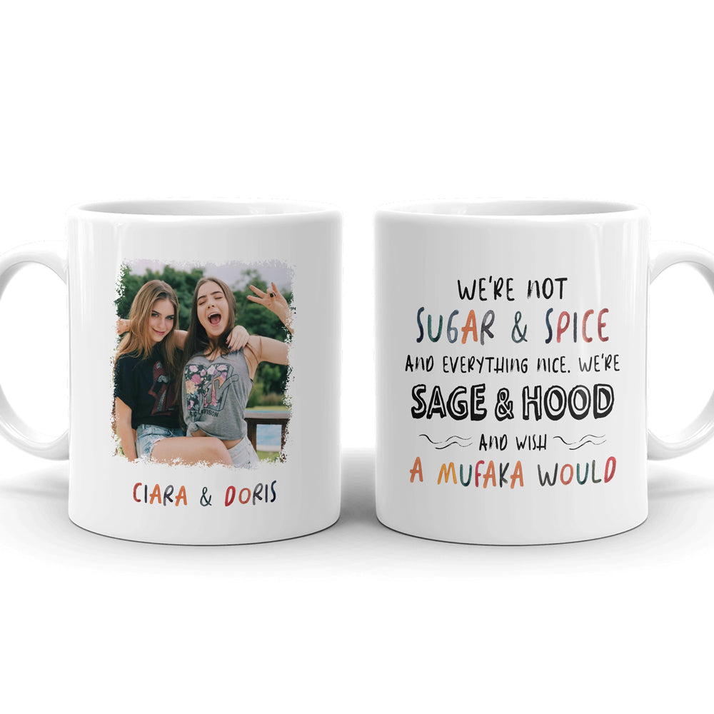 Best Friends We're Not Sugar And Spice Personalized Mug