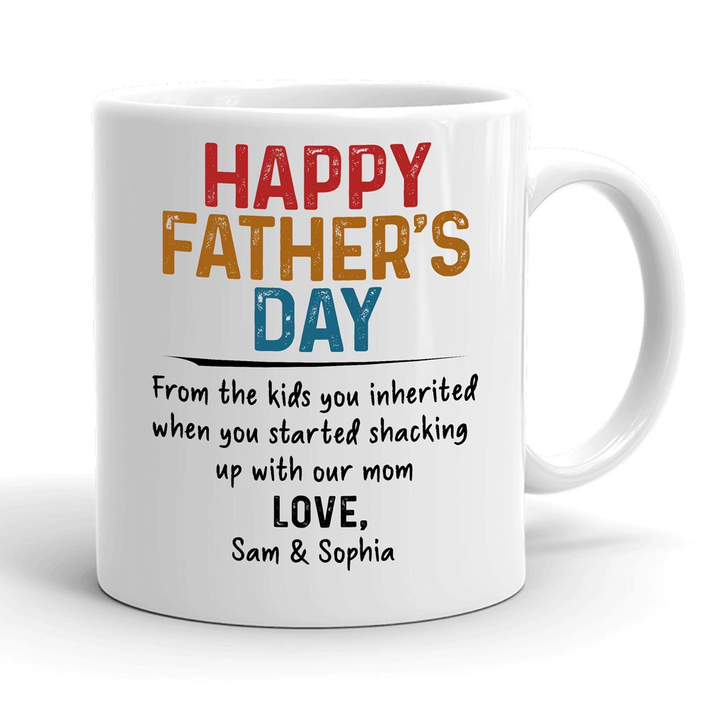 Happy Father's Day Thank You Shacking Up Personalized Mug For Step Dad