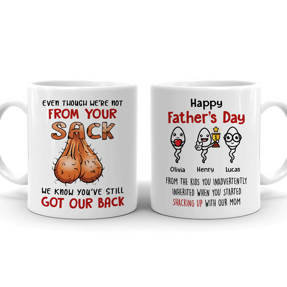 Step Dad Bonus Dad Funny Father's Day Sperms Personalized Mug