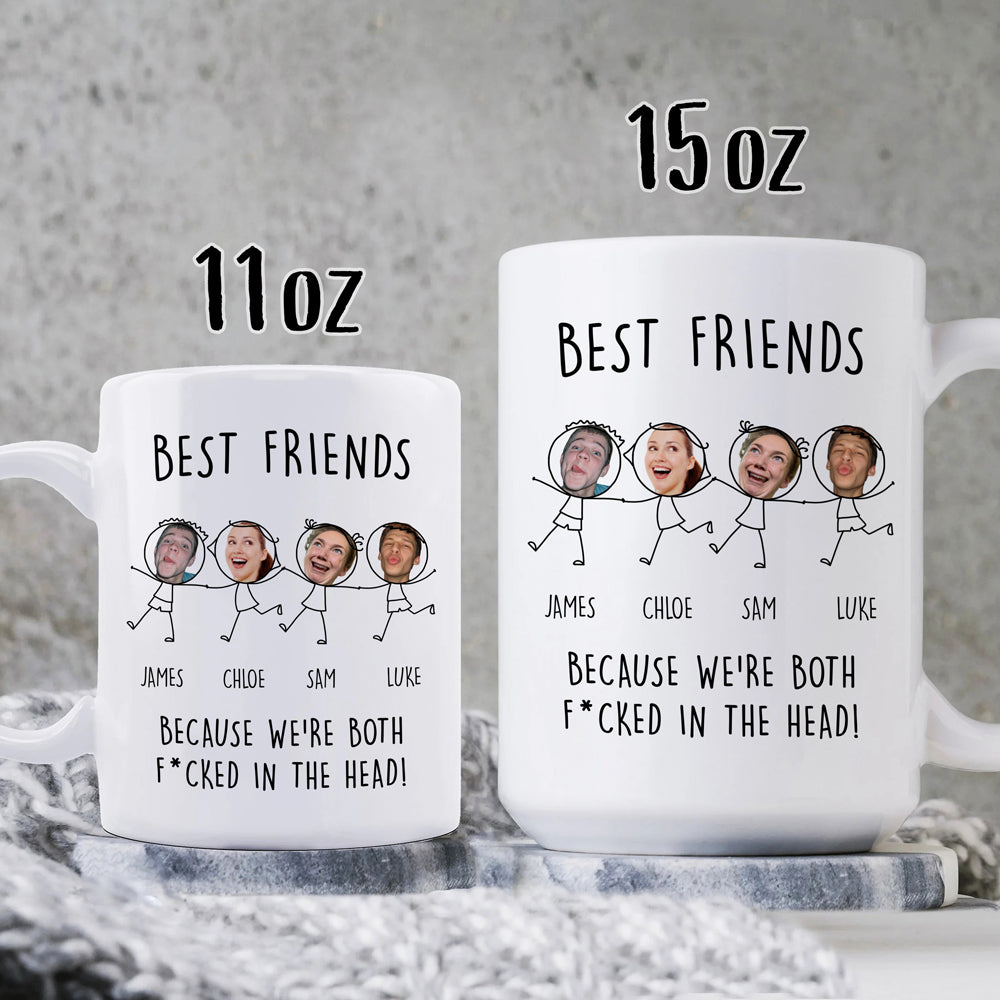 Best Friends Bestie F Head Funny Personalized Mug