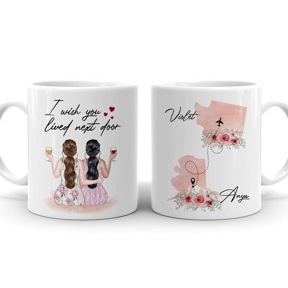 Best Friend Bestie Lived Next Door Funny Personalized Mug