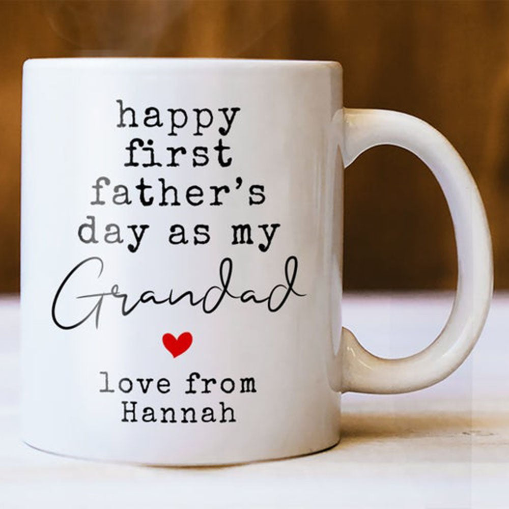 For Grandpa Happy First Father's Day As My Grandad Personalized Mug