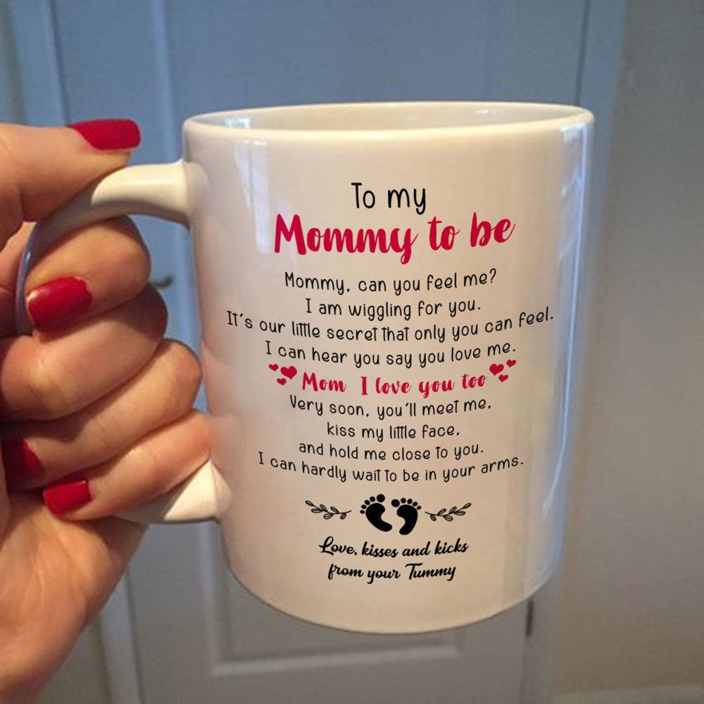 Gift For Expecting Mom Can You Feel Me Mug