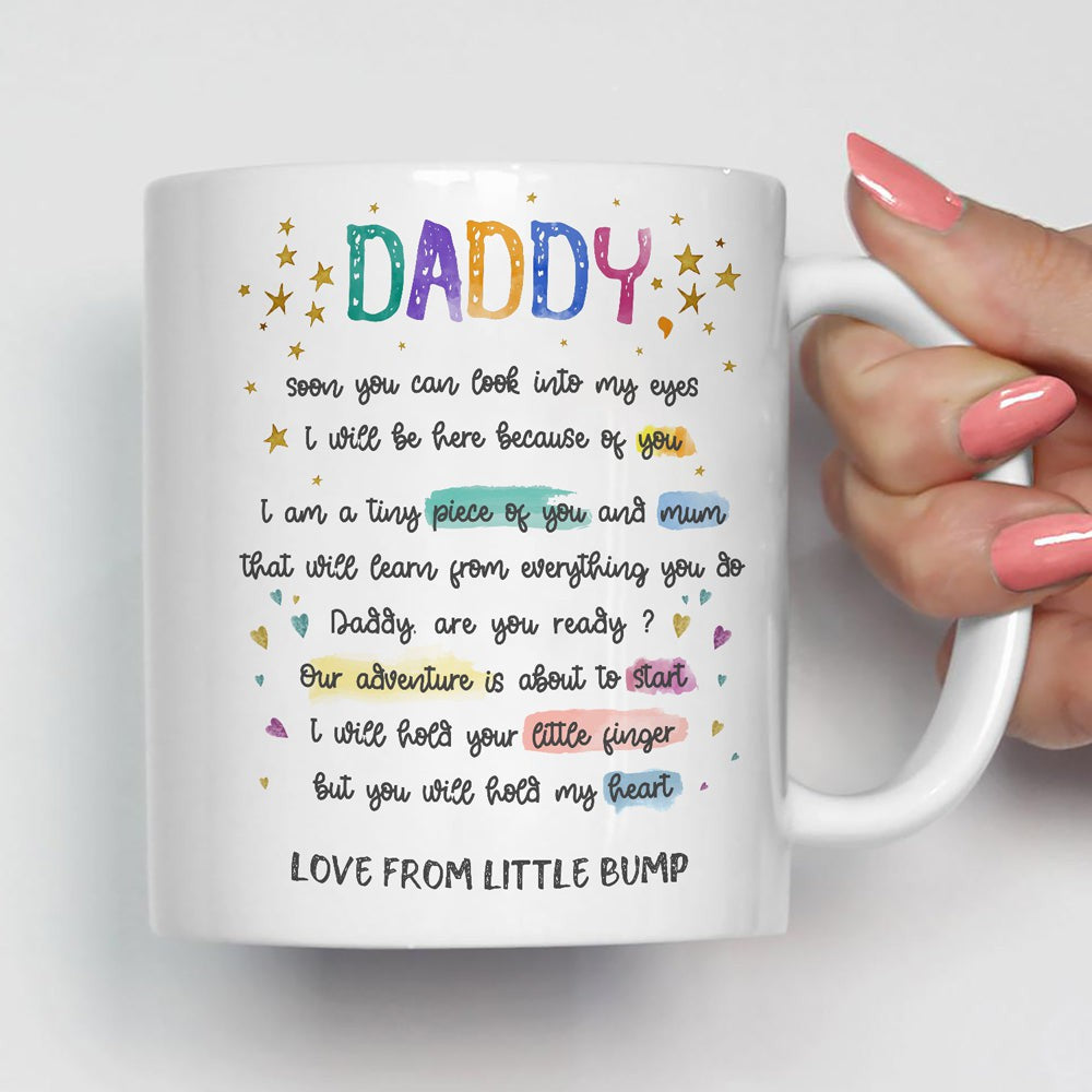 Gift For Expecting Dad From The Bump Because Of You Mug