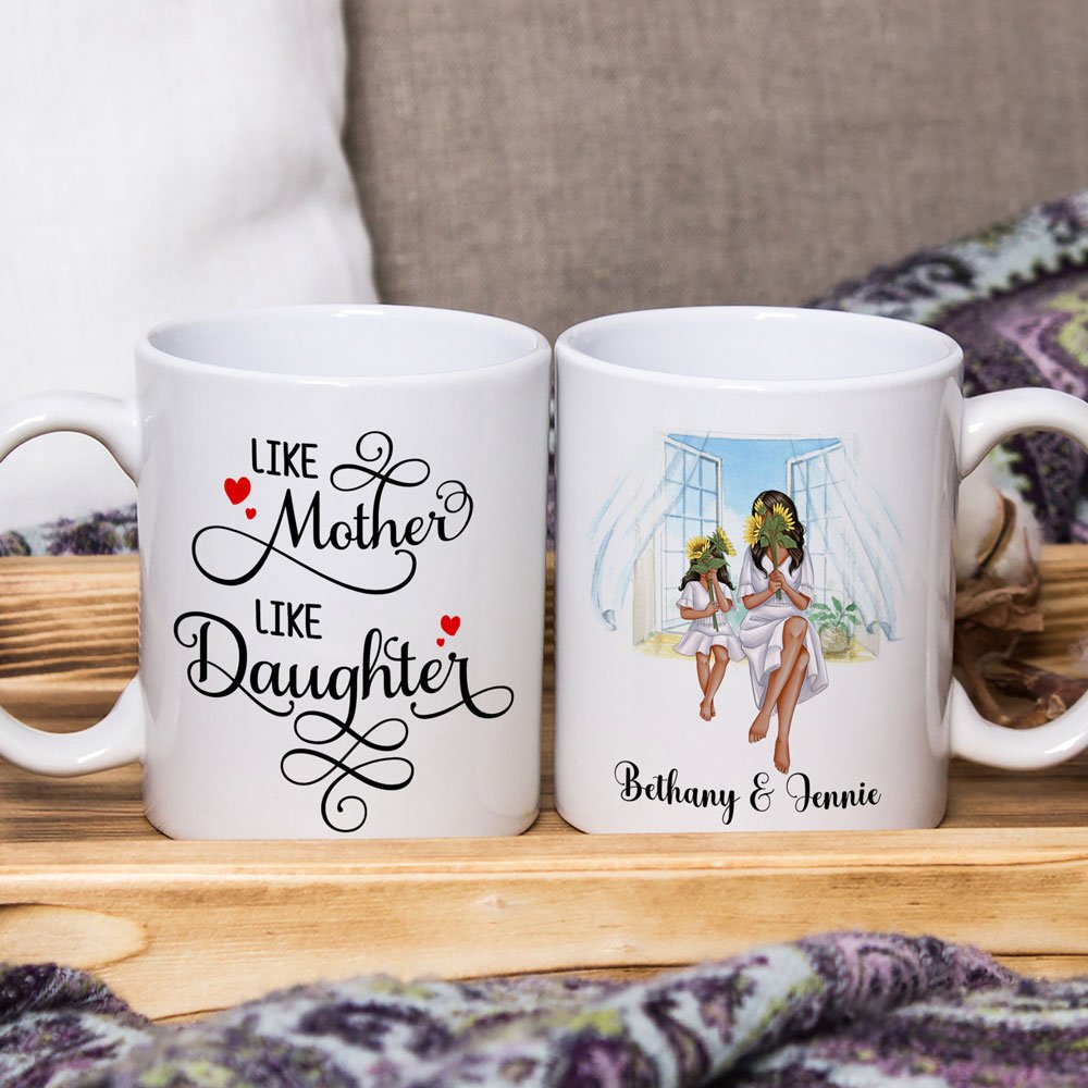 Like Mother Like Daughter Mugs Personalized Gift For Mom From Daughter