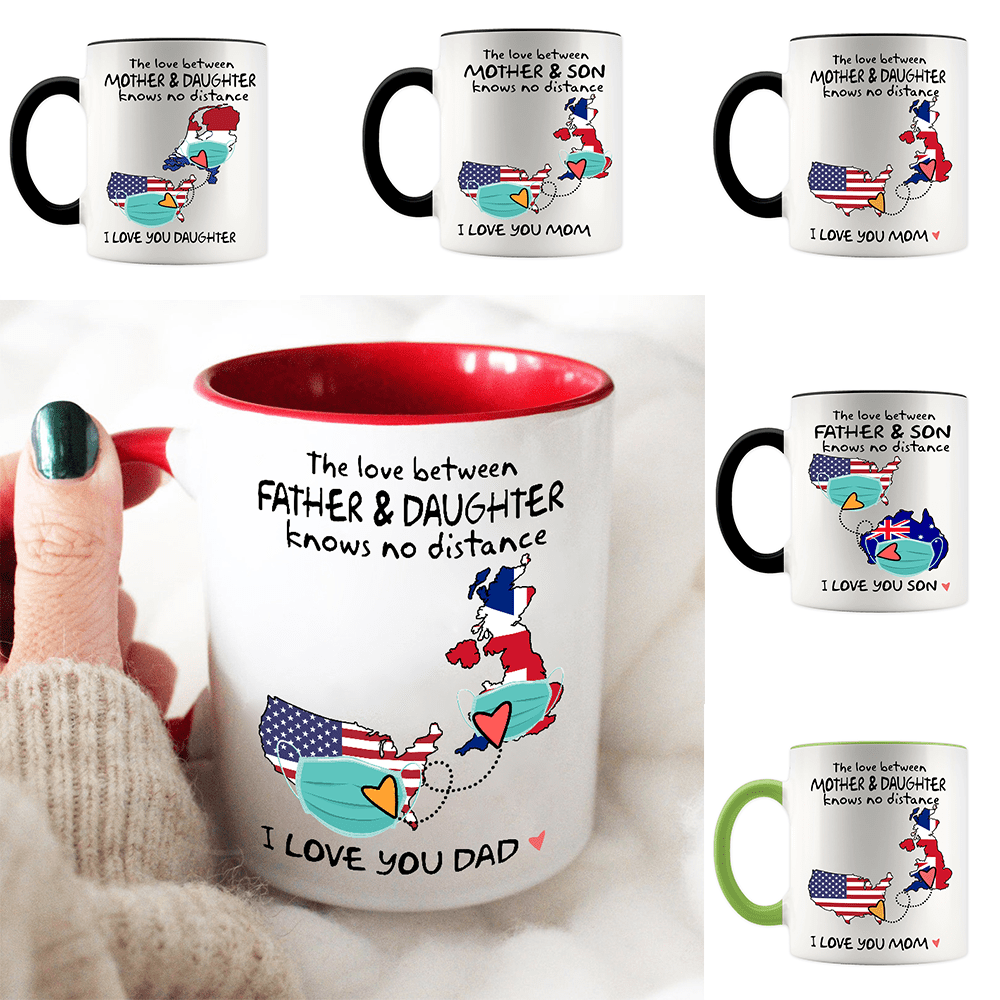 Gift For Expatriate Love Between Knows No Distance Personalized Mug