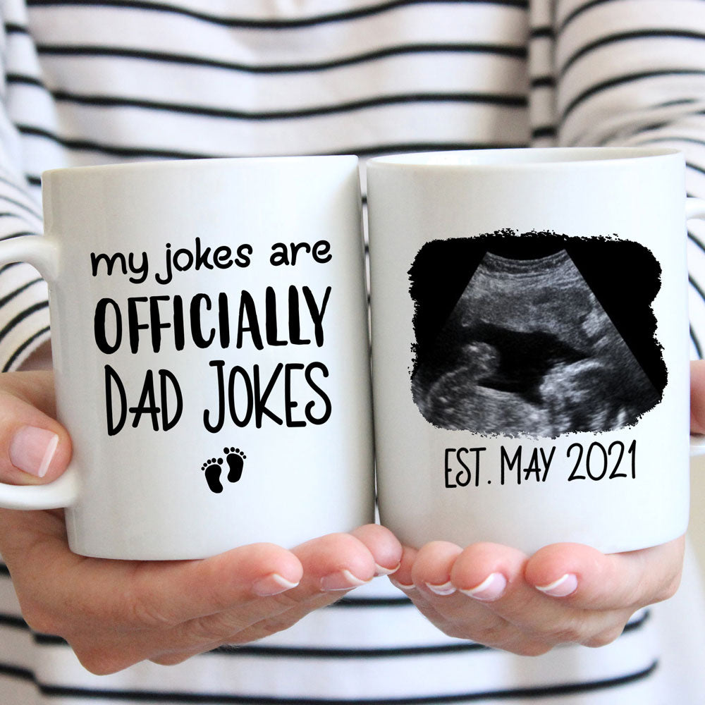 Personalized Gift For Dad To Be New Dad Officially Dad Jokes Mug