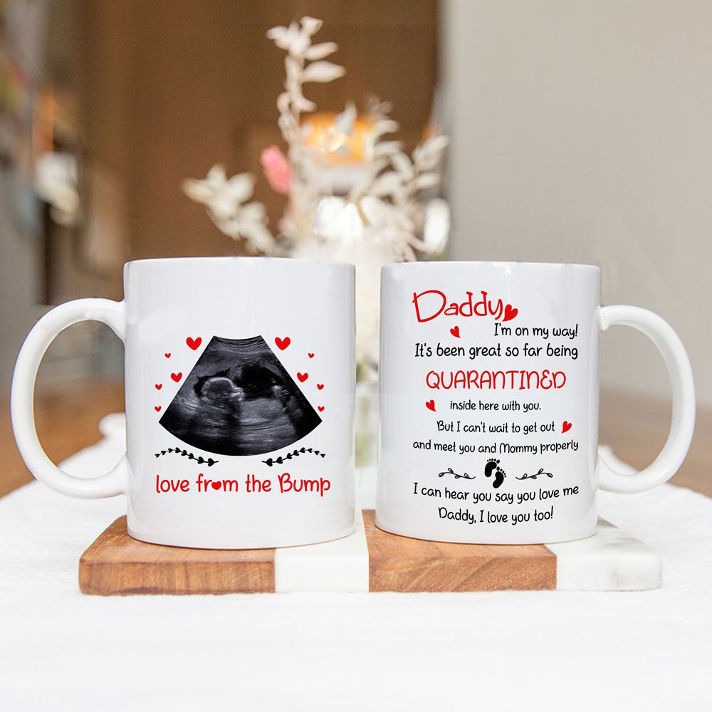 On My Way Bump Mugs Personalized Gift For Expecting Dad