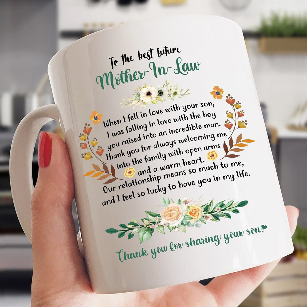 Gift For Future Mother-in-law Open Arms And A Warm Heart Mug