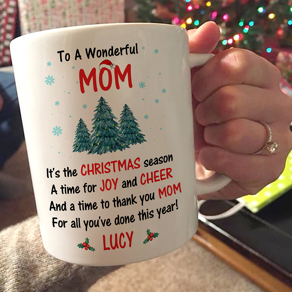 Christmas Gift For Mom To A Wonderful Mom Personalized Mug