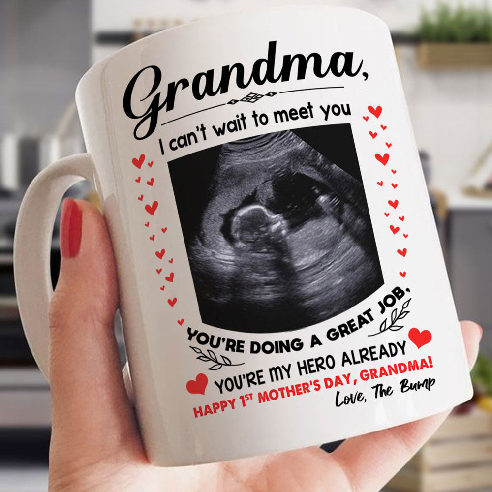 1st Mother's Day Expecting Grandma From The Bump Personalized Mug