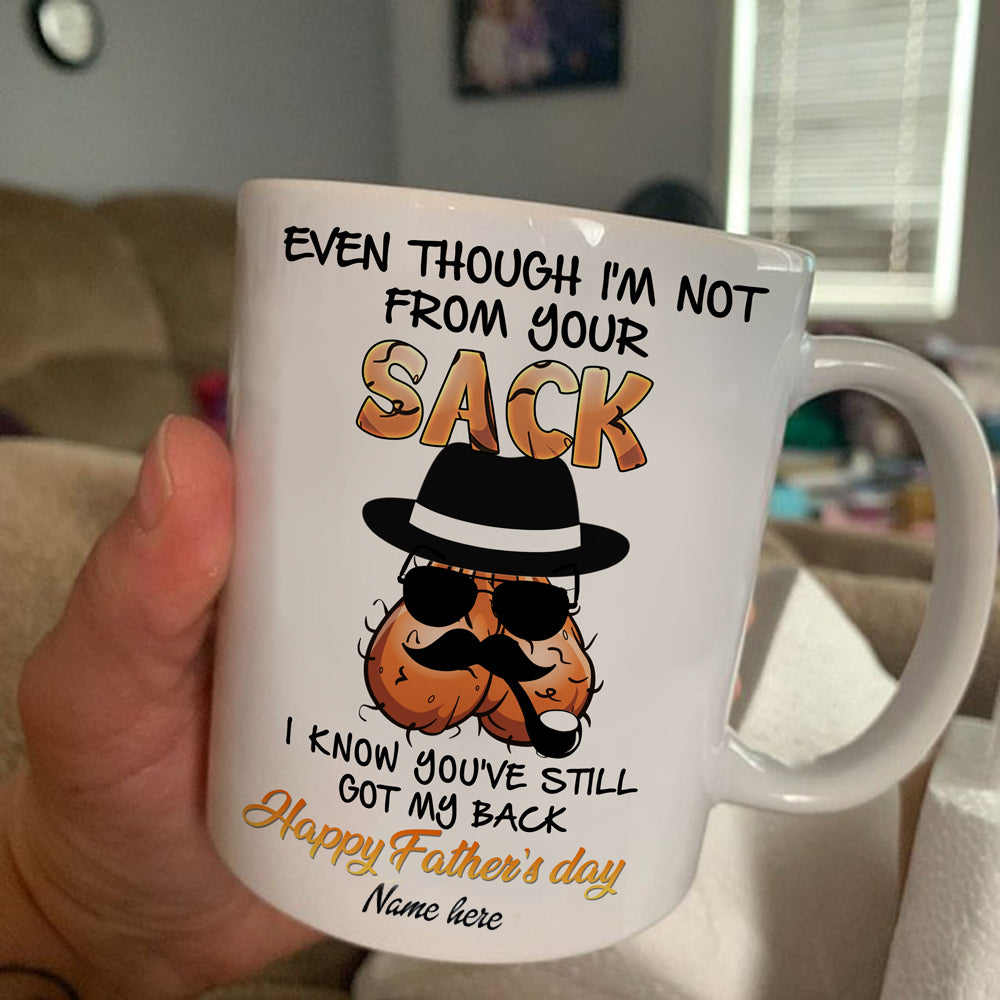 Father's Day You've Still Got My Back Personalized Mug For Bonus Dad