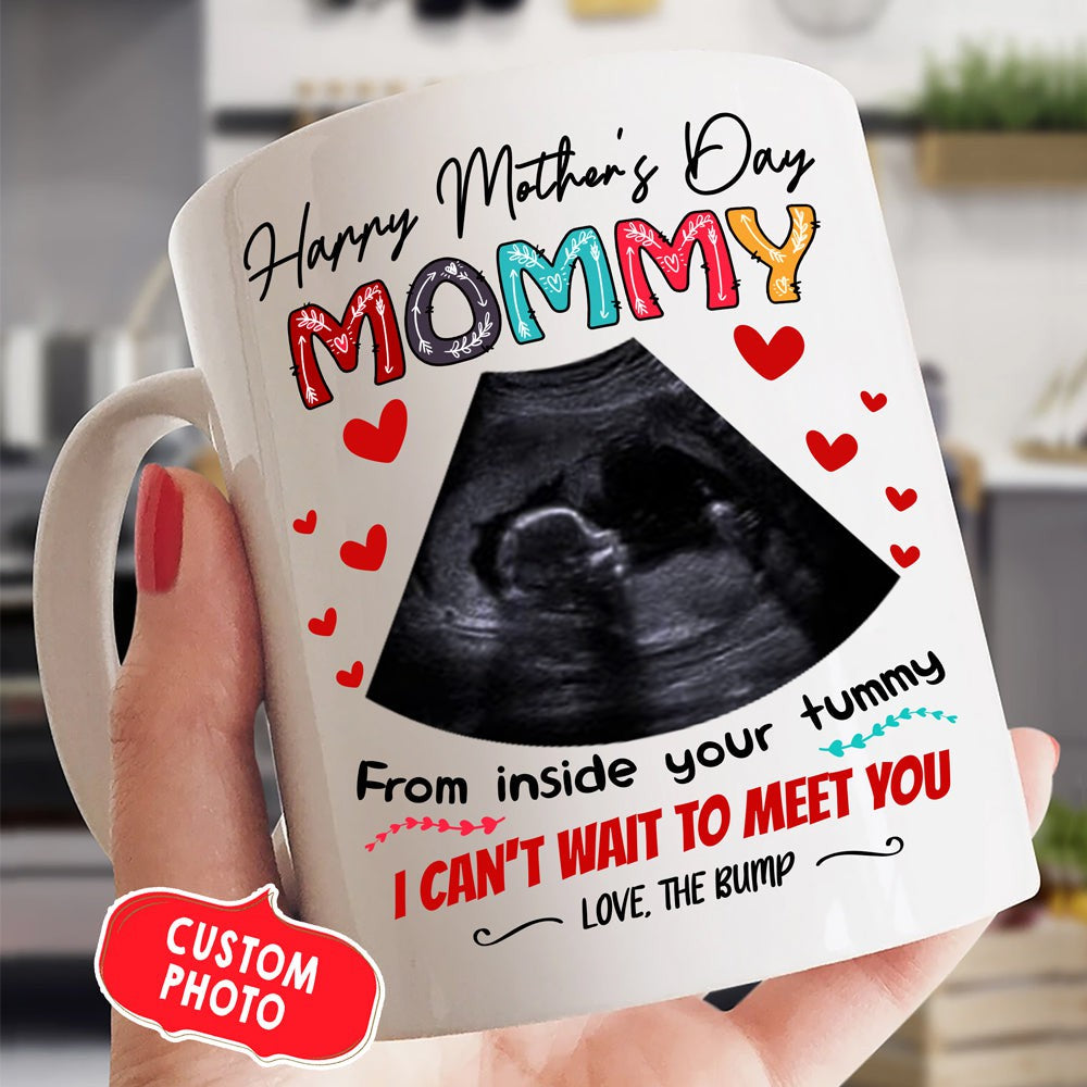 Personalized Mommy In Your Tummy Mug Mother's Day Gift For Mom To Be