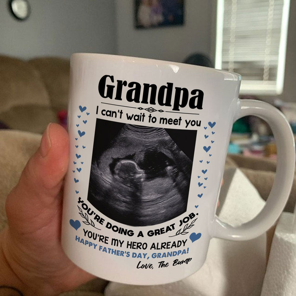 Personalized Happy Father's Day Bump Mug Gift For Grandpa