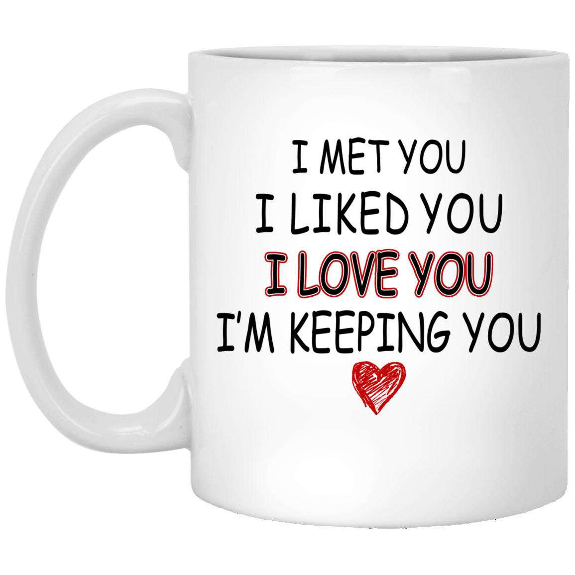 I Met You I Liked You I Love You I'm Keeping You For Husband Wife Mug