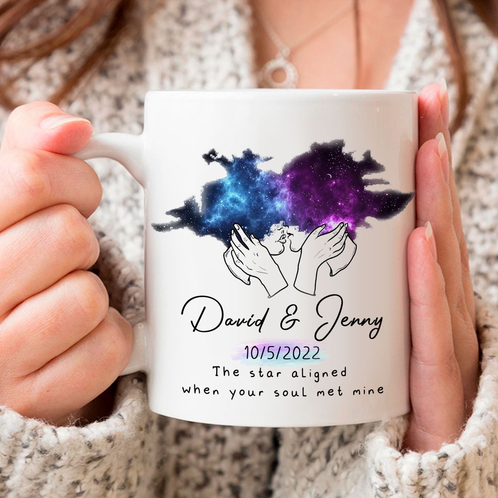 For Couple The Star Aligned When Your Soul Met Mine Personalized Mug