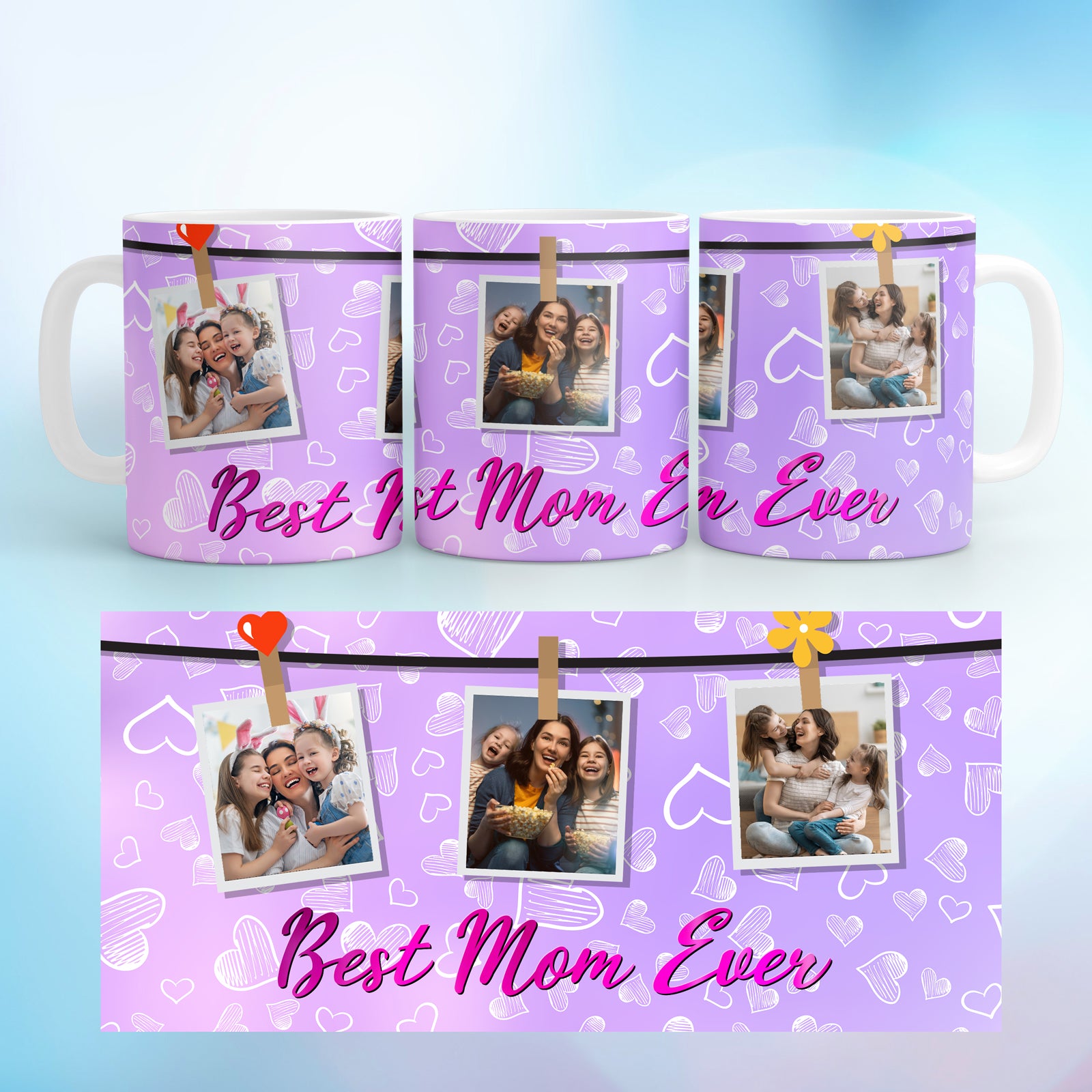 Mother's Day Best Mom Ever Custom Photo Personalized Mug