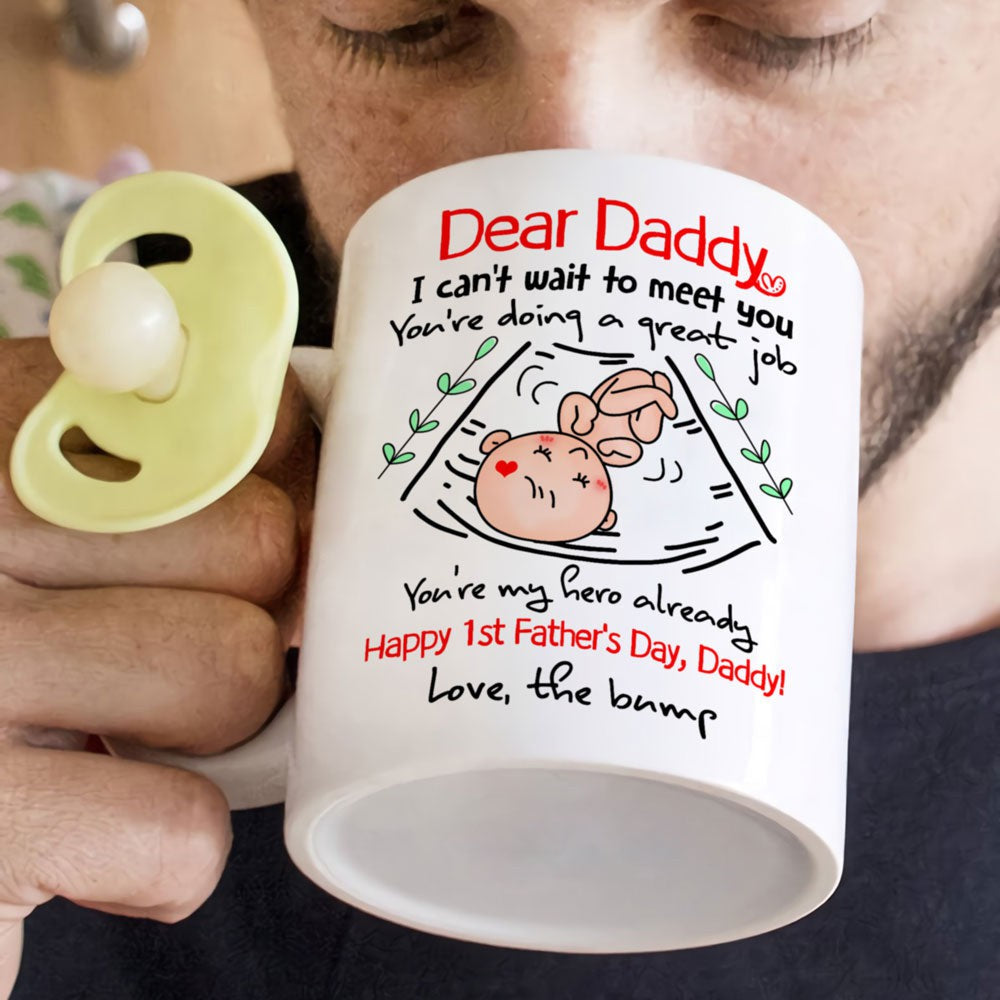 Father's Day Gift For Expecting Dad My Hero Mug