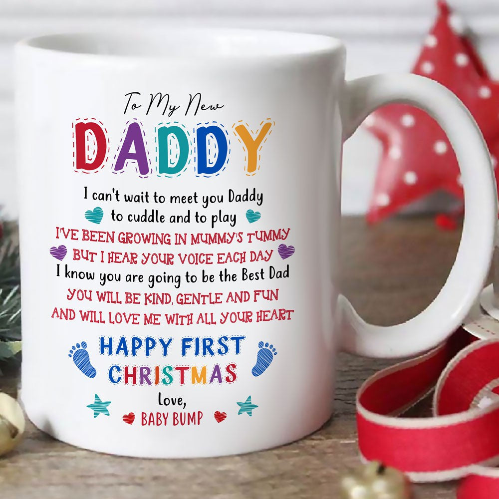 Gift For Daddy To Be Mug, Gift For Expecting Dad Christmas Mug