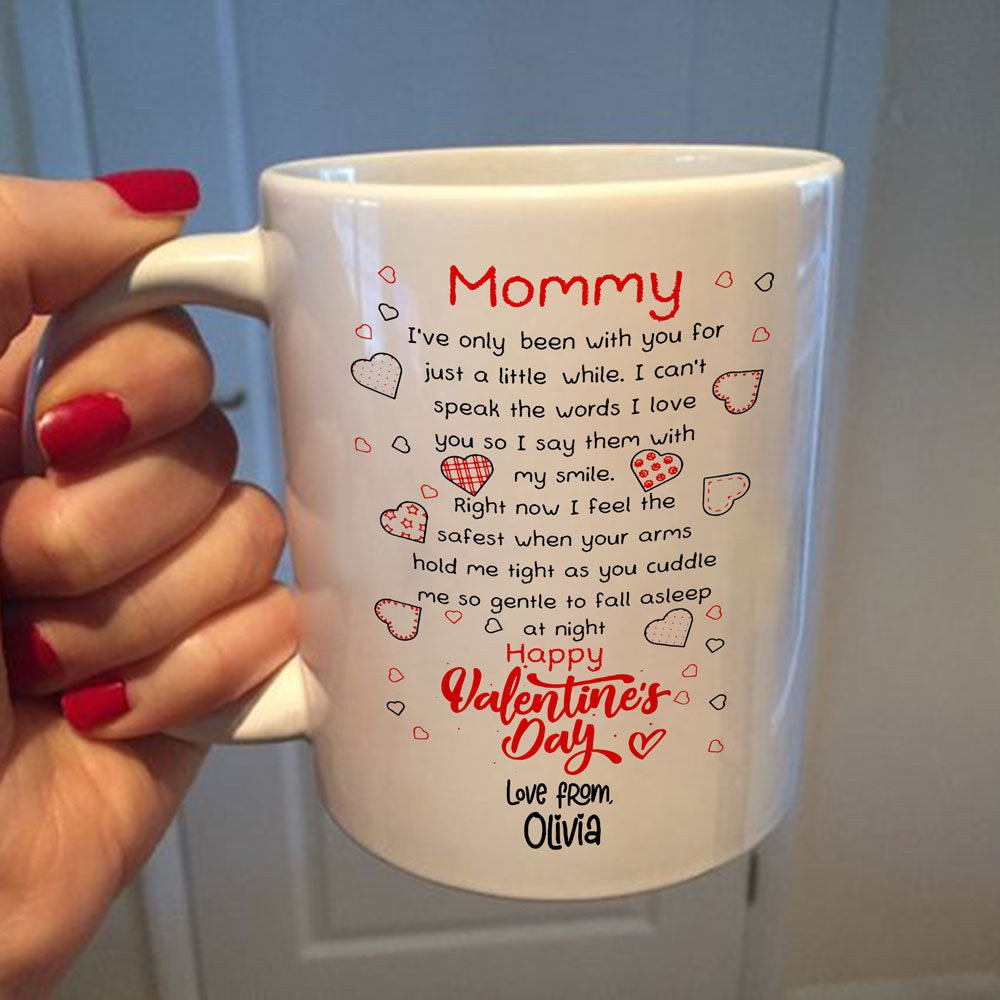 Personalized Mommy Happy Valentine's Day Mug