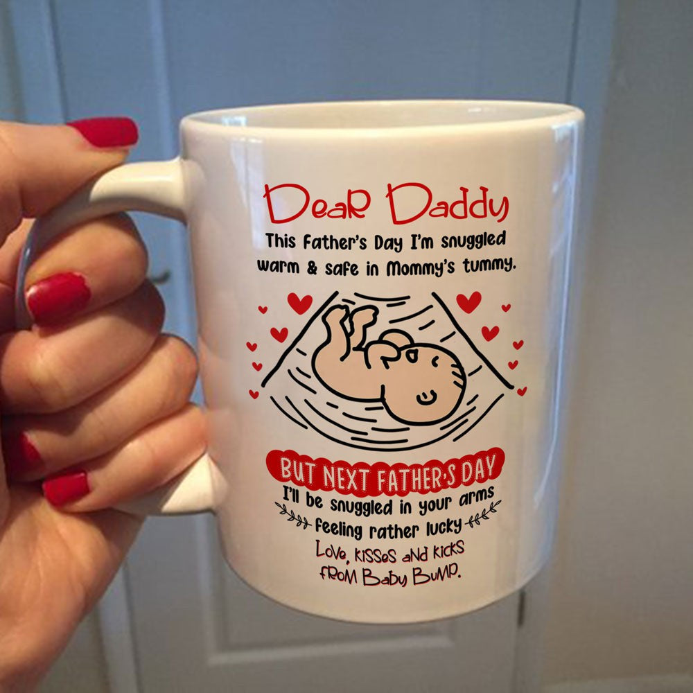 Father's Day Gift For Dad To Be Feeling Rather Lucky Mug