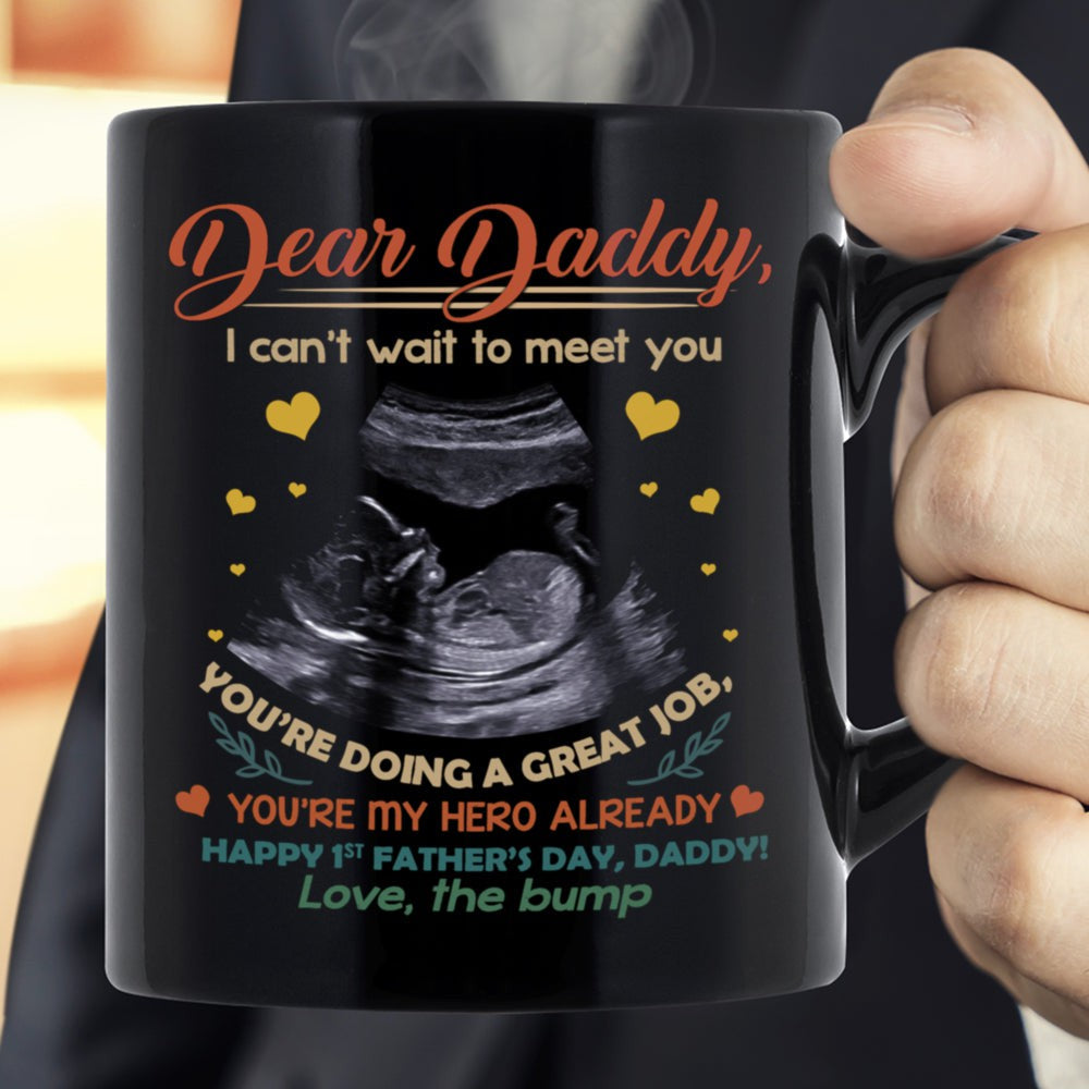 Father's Day To Be Daddy Doing A Great Job Personalized Black Mug