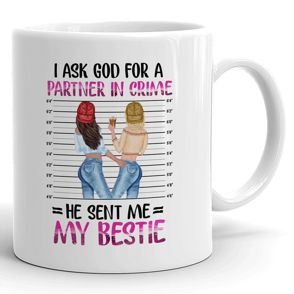 Partner In Crime Best Friend Bestie Cool Personalized Mug