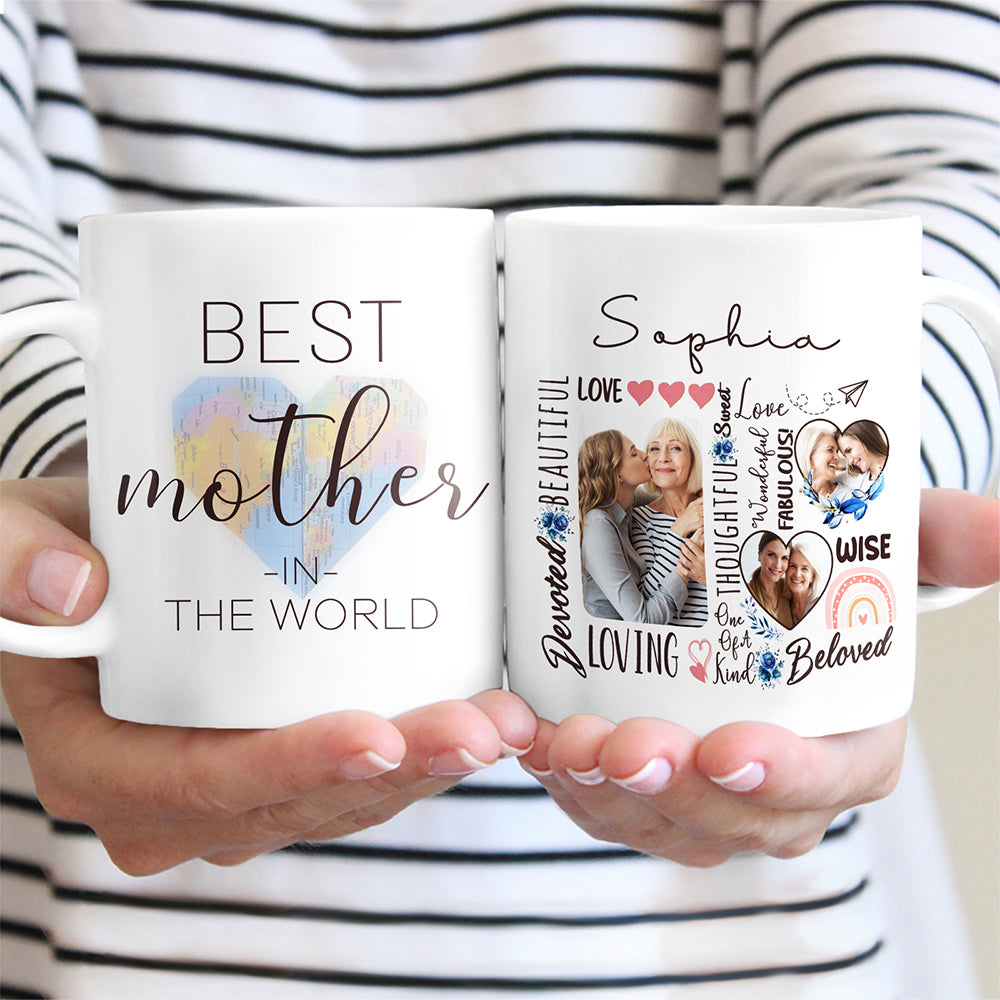 Best Mother In The World Meaningful Mugs Personalized Gift For Mom