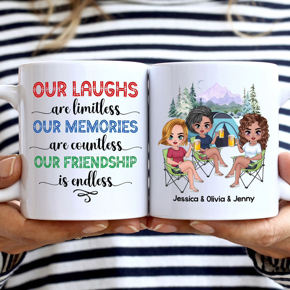 Best Friend Camping Our Friendship Is Endless Personalized Mug